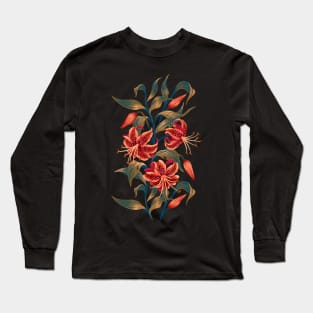 Tiger Lily - Orange Green Long Sleeve T-Shirt